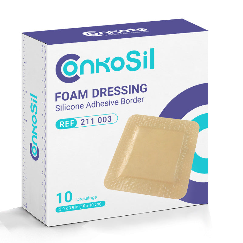 Conkote® ConkoSil Silicone Foam Dressing With Border 10cm X 10cm