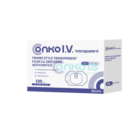 Frame Sytle Tranaparent Film I.V. Dressing with notch 6cm x 7cm
