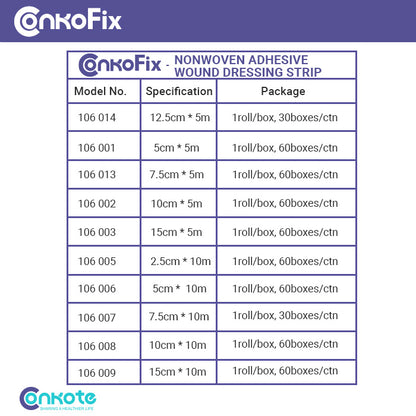 Conkote® Non-woven Adhesive Wound Dressing Strip 15cm X 5m