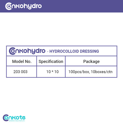 Conkote® ConkoHydro-Hydrocolloid Dressing super thin 10cm X 10cm