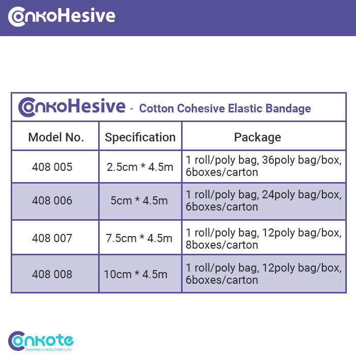 Conkote® ConkoHesive-Non-woven Cohesive Elastic Bandage 5cm X 4.5m Kids