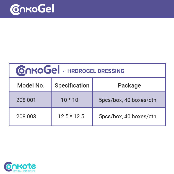 Conkote® ConkoGel - Hydrogel Dressing 10cm X 10cm
