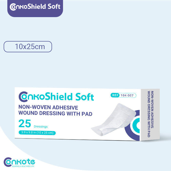 Conkote® ConkoShiled - Non-woven Adhesive Wound Dressing with Pad 10cm X 25cm