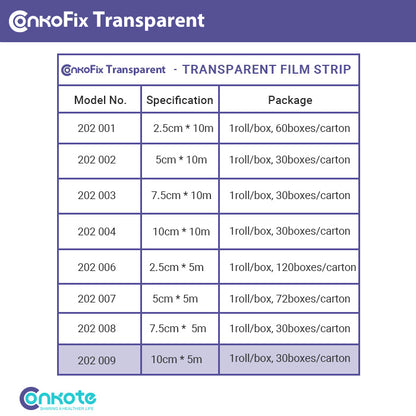 Conkote® ConkoFix - Transparent Film Strip 10cm X 5m